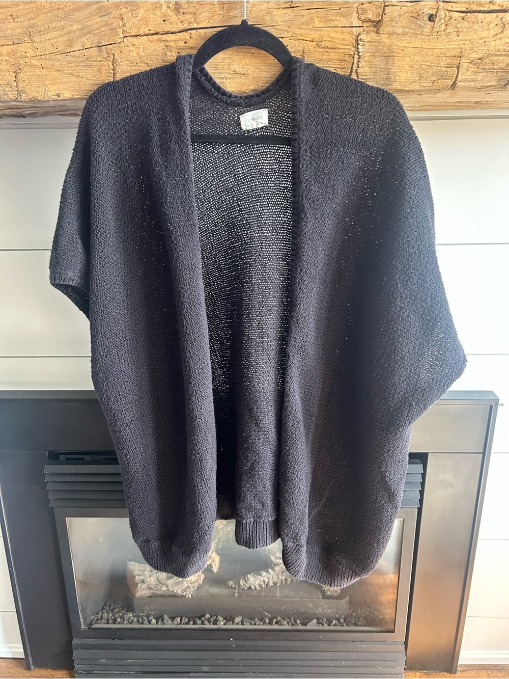 Community *OVERSIZED* Open-Front Black Women's Sweater Cardigan